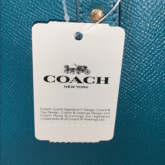 Coach Mini City Zip Tote, Dark Teal, F22967 - Picture 6 of 16